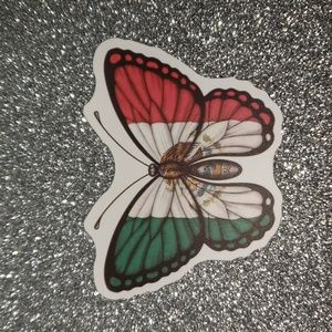 NATURE WATERPOOF Sticker Butterfly Italian Flag